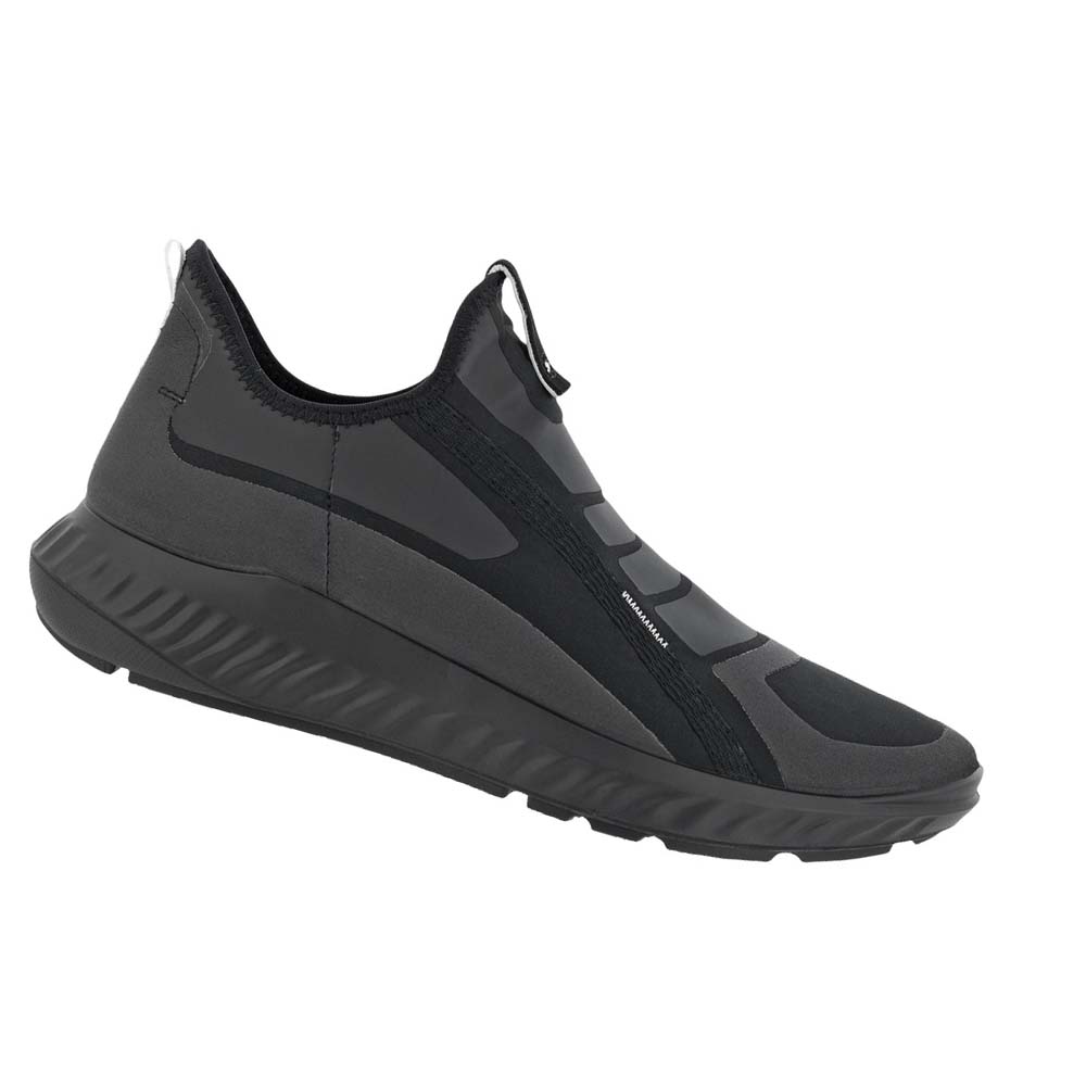 Férfi Ecco Ath-1fm Alpha Slip-on Tornacipő Fekete | HU 600AHK